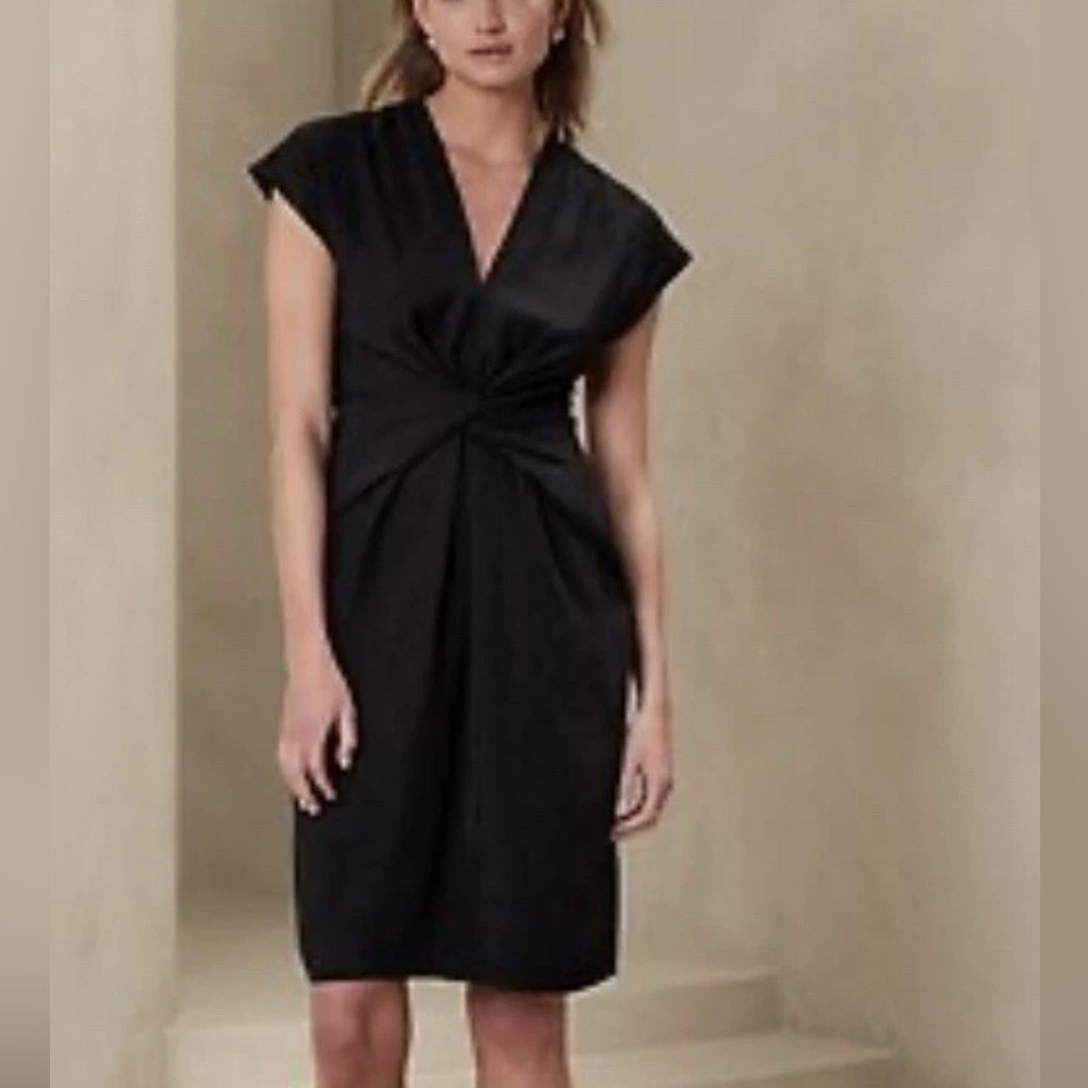 Banana Republic One Shoulder Black Dress